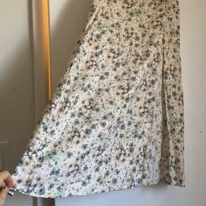 H&M floral print midi skirt